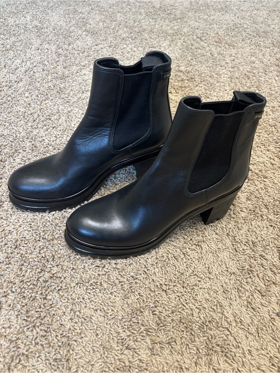 Prada Shoes - PRADA Chelsea ankle boots women’s 41 black leather high fashion chic
